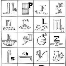 Egyptian Hieroglyphs coloring page