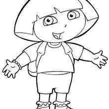 Happy Dora the Explorer coloring page