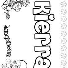 Kierra - Coloring page - NAME coloring pages - GIRLS NAME coloring pages - K names for girls coloring posters