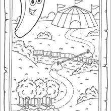 Map coloring page - Coloring page - CHARACTERS coloring pages - TV SERIES CHARACTERS coloring pages - DORA THE EXPLORER coloring pages - MAP coloring pages
