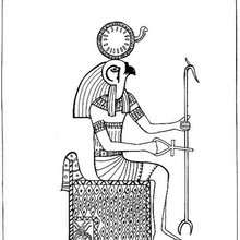 Re-Harakhte coloring page - Coloring page - COUNTRIES Coloring Pages - EGYPT coloring pages - PHARAOH coloring pages