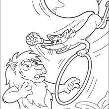 Swiper the Fox acrobat coloring page