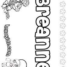 Breanne - Coloring page - NAME coloring pages - GIRLS NAME coloring pages - B names for girls coloring sheets