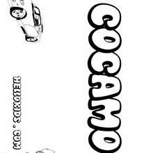 Cocamo - Coloring page - NAME coloring pages - BOYS NAME coloring pages - C names for Boys free coloring pages
