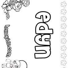 Edyn - Coloring page - NAME coloring pages - GIRLS NAME coloring pages - E names for girls coloring book