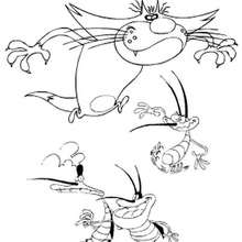 Jack and Cockroaches coloring page - Coloring page - CHARACTERS coloring pages - TV SERIES CHARACTERS coloring pages - OGGY AND THE COCKROACHES coloring pages - JACK coloring pages