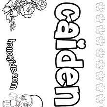 Caiden - Coloring page - NAME coloring pages - GIRLS NAME coloring pages - C names for girls coloring sheets