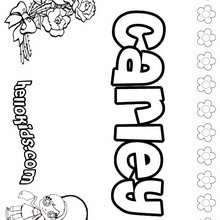 Carley - Coloring page - NAME coloring pages - GIRLS NAME coloring pages - C names for girls coloring sheets