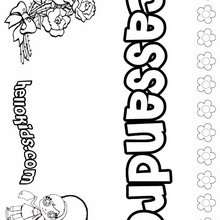 Cassandre - Coloring page - NAME coloring pages - GIRLS NAME coloring pages - C names for girls coloring sheets