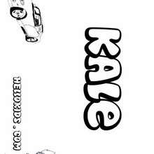Kale - Coloring page - NAME coloring pages - BOYS NAME coloring pages - Boys names starting with K or L coloring posters