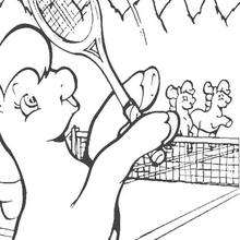 My Little Pony playing tennis coloring page - Coloring page - CHARACTERS coloring pages - TV SERIES CHARACTERS coloring pages - MY LITTLE PONY coloring pages