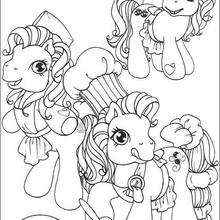Ponies chefs coloring page - Coloring page - CHARACTERS coloring pages - TV SERIES CHARACTERS coloring pages - MY LITTLE PONY coloring pages