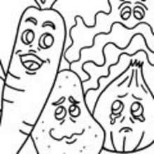 food, VEGETABLE coloring pages