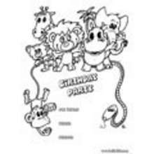 Carnival for children, BIRTHDAY CARDS coloring pages