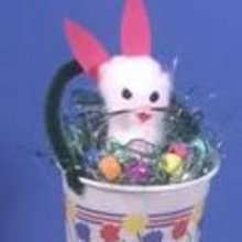 Easter cotton bunny craft for kids