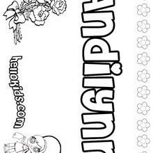 Andilynn - Coloring page - NAME coloring pages - GIRLS NAME coloring pages - A names for girls coloring sheets