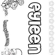 Eyleen - Coloring page - NAME coloring pages - GIRLS NAME coloring pages - E names for girls coloring book