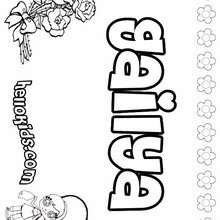 Gailya - Coloring page - NAME coloring pages - GIRLS NAME coloring pages - G names for GIRLS online coloring books