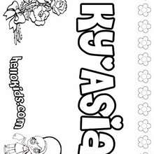 Ky'Asia - Coloring page - NAME coloring pages - GIRLS NAME coloring pages - K names for girls coloring posters