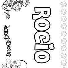 Rocio - Coloring page - NAME coloring pages - GIRLS NAME coloring pages - R names for girls coloring posters