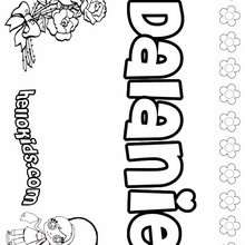 Dalanie - Coloring page - NAME coloring pages - GIRLS NAME coloring pages - D names for GIRLS free coloring sheets
