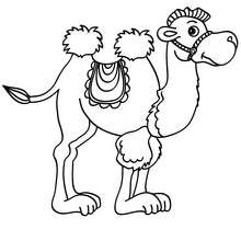 Camel coloring page - Coloring page - ANIMAL coloring pages - WILD ANIMAL coloring pages - AFRICAN ANIMALS coloring pages - CAMEL coloring pages