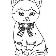 Cute kawaii cat coloring page - Coloring page - ANIMAL coloring pages - PET coloring pages - CAT coloring pages - KAWAII CAT coloring pages