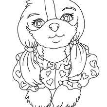 Lady Dog coloring page - Coloring page - ANIMAL coloring pages - PET coloring pages - DOG coloring pages - Free DOG coloring pages
