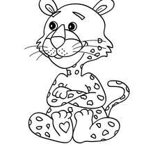 Leopard coloring page - Coloring page - ANIMAL coloring pages - WILD ANIMAL coloring pages - AFRICAN ANIMALS coloring pages - LEOPARD coloring pages