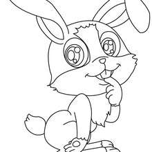 Cute rabbit coloring page