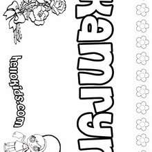 Kamryn - Coloring page - NAME coloring pages - GIRLS NAME coloring pages - K names for girls coloring posters