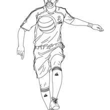 Thierry Henry playing soccer coloring page