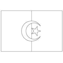 Flag of Algeria coloring page