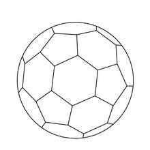 Soccer ball coloring page - Coloring page - SPORT coloring pages - SOCCER coloring pages - FIFA WORLD CUP SOCCER coloring pages