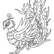 Phoenix coloring page - Coloring page - ANIMAL coloring pages - BIRD coloring pages - PHOENIX coloring pages