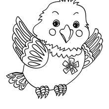 Cute bird coloring page - Coloring page - ANIMAL coloring pages - BIRD coloring pages - KAWAII BIRDS coloring pages