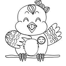 Canary online coloring - Coloring page - ANIMAL coloring pages - BIRD coloring pages - CANARY coloring pages