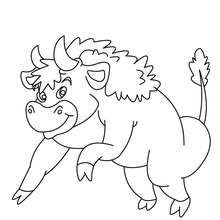 Bison online coloring - Coloring page - ANIMAL coloring pages - WILD ANIMAL coloring pages - FOREST ANIMALS coloring pages - BISON coloring pages