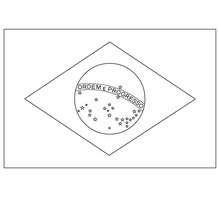 Flag of Brazil coloring page