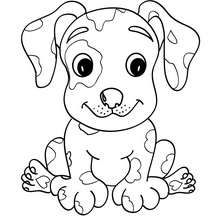 Puppy coloring page - Coloring page - ANIMAL coloring pages - PET coloring pages - DOG coloring pages - DOG to color in
