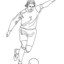 David Beckham playing soccer coloring page - Coloring page - SPORT coloring pages - SOCCER coloring pages - SOCCER PLAYERS coloring pages