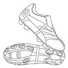 Soccer shoes coloring page - Coloring page - SPORT coloring pages - SOCCER coloring pages - FIFA WORLD CUP SOCCER coloring pages