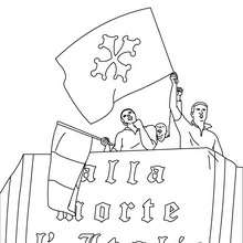 Soccer supporters coloring page