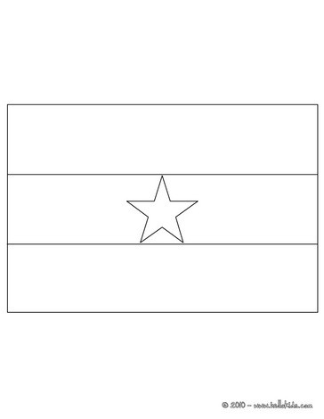 Flag of ghana coloring pages - Hellokids.com