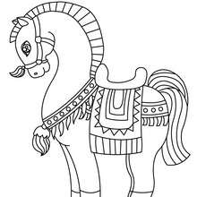 Lovely horse coloring page - Coloring page - ANIMAL coloring pages - FARM ANIMAL coloring pages - HORSE coloring pages - KAWAII HORSE coloring pages