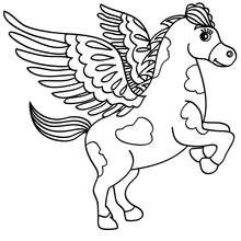 PEGASUS, the flying horse of Greek mythology coloring page
