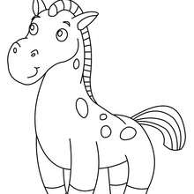 Smiling pony coloring page