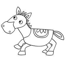 Funny pony coloring page - Coloring page - ANIMAL coloring pages - FARM ANIMAL coloring pages - PONY coloring pages
