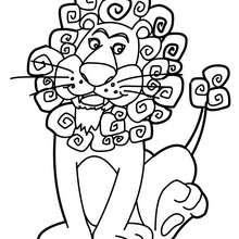 Lion online coloring - Coloring page - ANIMAL coloring pages - WILD ANIMAL coloring pages - AFRICAN ANIMALS coloring pages - LION coloring pages