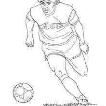 Maradona playing soccer coloring page - Coloring page - SPORT coloring pages - SOCCER coloring pages - SOCCER PLAYERS coloring pages
